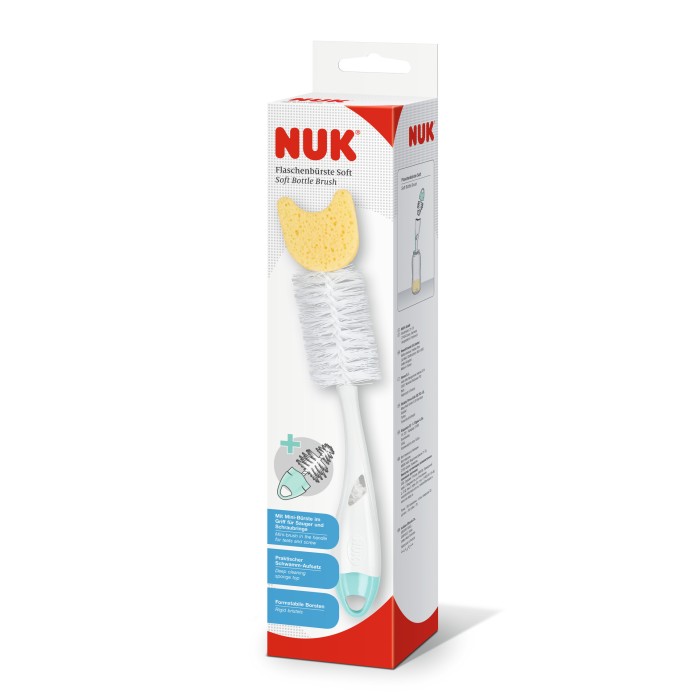 NUK Goupillon 2en1 Avec Embout Eponge Goupillon - Nuk Maroc