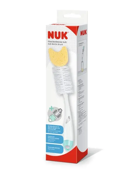 NUK 2-in-1 bottle brush with sponge tip — photo 2