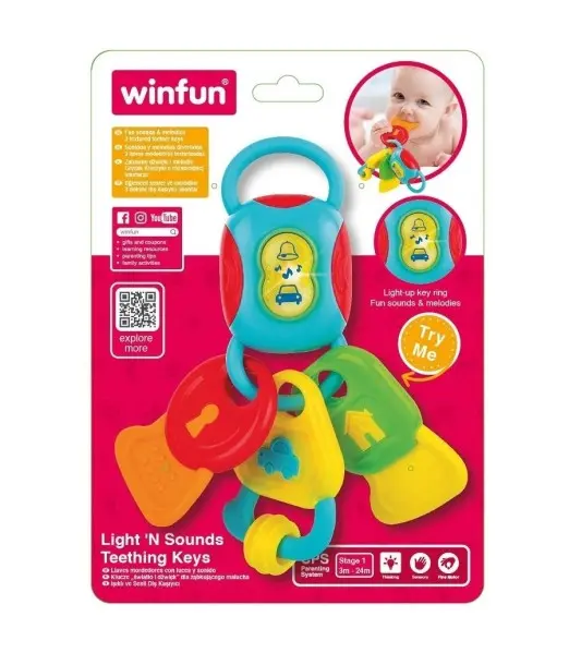 Winfun Hochet Ptites Clés 3 à 24 mois Hochet - Winfun Maroc