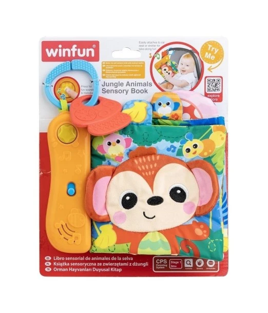 Winfun Jungle Animals sensory book from 3 months