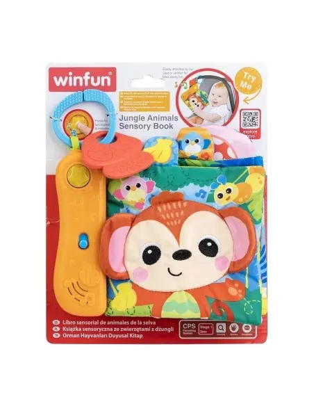 Winfun Livre Sensoriel des Animaux de la Jungle 3m+ Livres &
