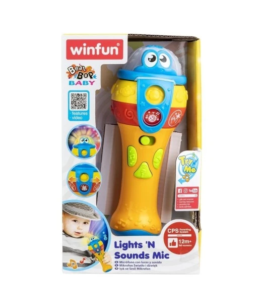 Winfun microphone with sound and light, from 12 months