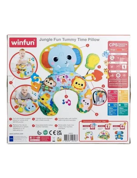 Winfun Coussin Animaux de la Jungle 12m+ Tapis d'éveil -