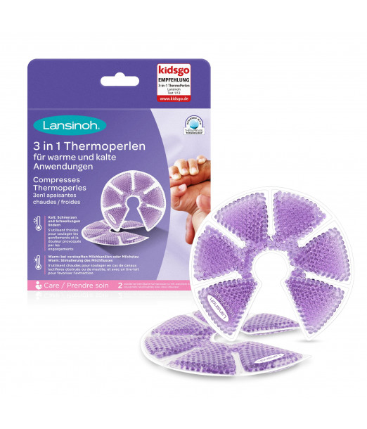 Lansinoh Compresses 3en1 Apaisantes Chaud / Froid Coussinets