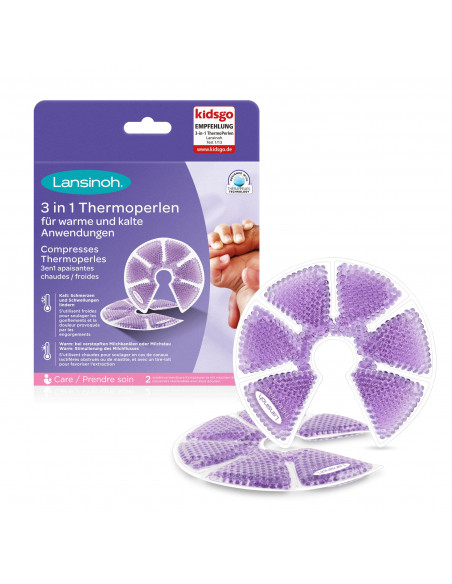 Lansinoh Compresses 3en1 Apaisantes Chaud / Froid Coussinets
