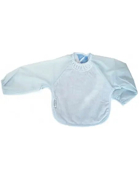 Blue long-sleeved bib 6m+