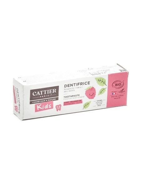 Cattier Dentifrice 2-6 Ans Goût Framboise dans Dentifrice chez Baby And Mom Maroc