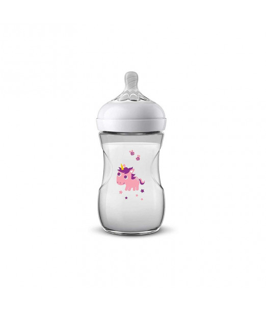 Biberon Avent Natural 260ml Unicorne + Lingettes Waterwipes Offertes au Maroc - Baby And Mom 2