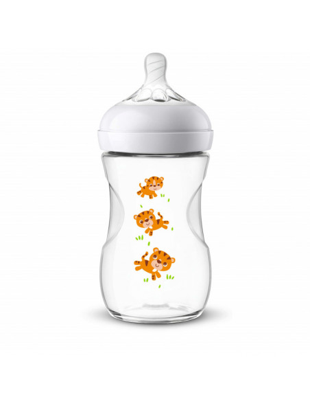 Biberon Avent Natural 260ml Tigre dans Biberon & Accessoires chez Baby And Mom Maroc