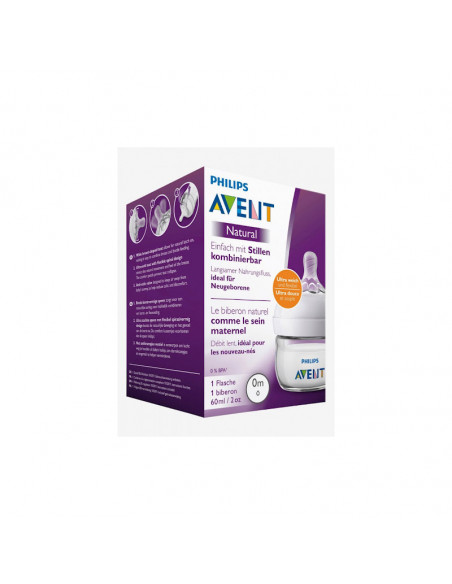 Biberon Avent Natural 60ml 0m+ dans Repas chez Baby And Mom Maroc