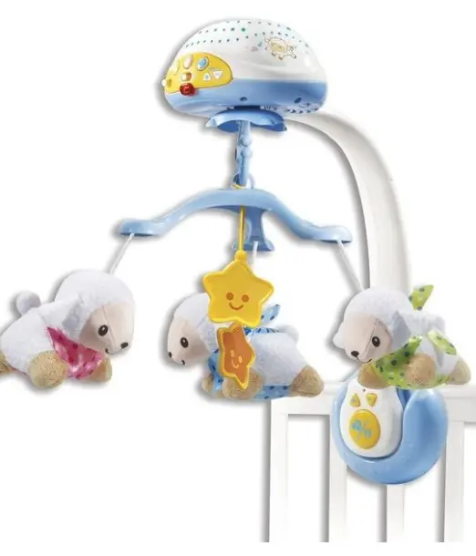 VTECH Lumi Mobile Compte-Moutons Bleu 0-3 mois Veilleuse