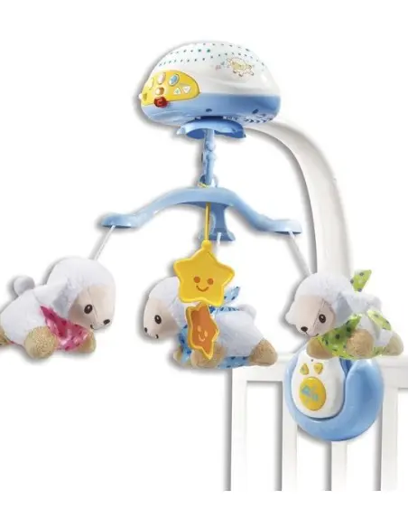 VTECH Lumi Mobile Compte-Moutons Bleu 0-3 mois Veilleuse