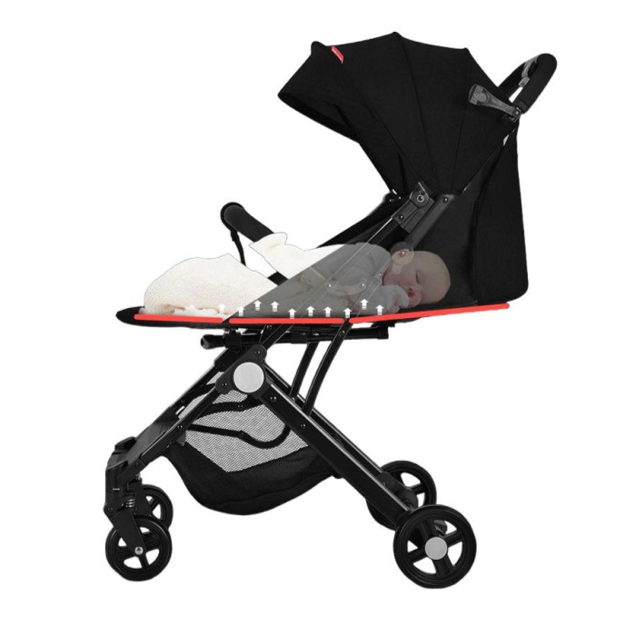 Baby Stone Poussette Valise Noir 0-3 ans Poussette - Maroc