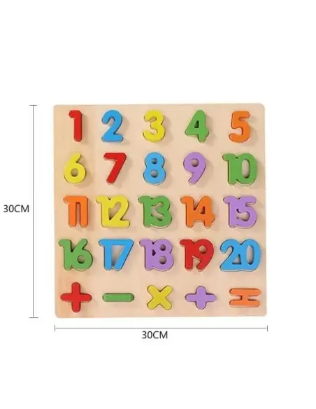 Wooden numbers puzzle