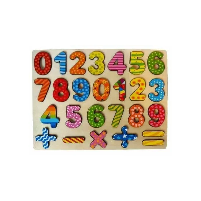 Puzzle les chiffres en bois Multi-couleurs Puzzle - Maroc