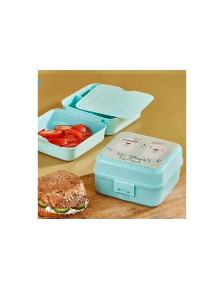 Pack Lunch Box + Gourde à paille en plastique Lama dans Vaisselle bébé chez Baby And Mom Maroc