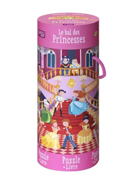 Giant puzzle The Princesses' Ball with 100 pieces and a poster from 5 years SASSI