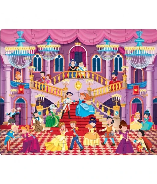 Giant puzzle The Princesses' Ball with 100 pieces and a poster from 5 years SASSI 2