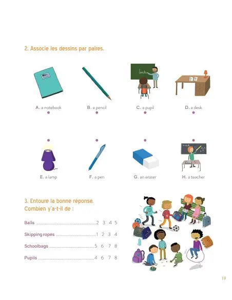 Rue des écoles Mon gros cahier d'anglais 7 à 10 ans Livres &