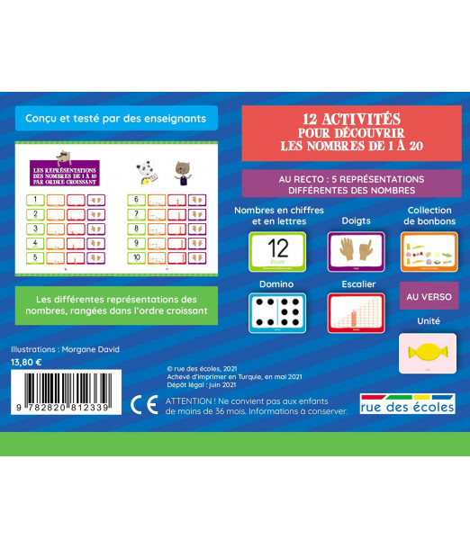 Rue des écoles Mon J'apprends les nombres en jouant 3ans+ 2