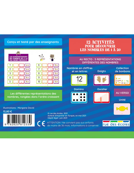 Rue des écoles Mon J'apprends les nombres en jouant 3ans+