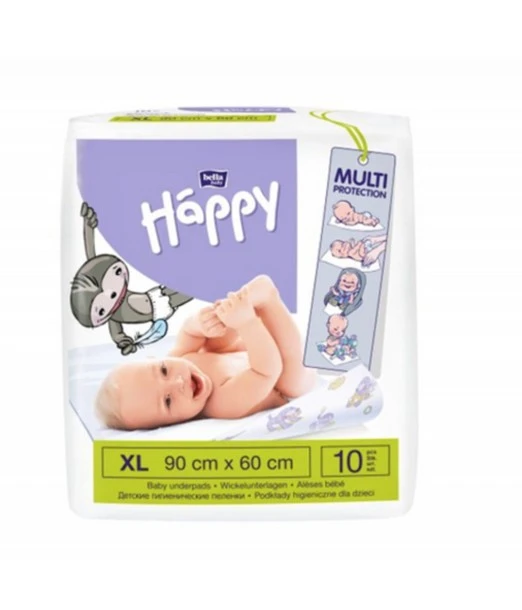 Happy hygienic underpads 90 cm x 60 cm pack of 10
