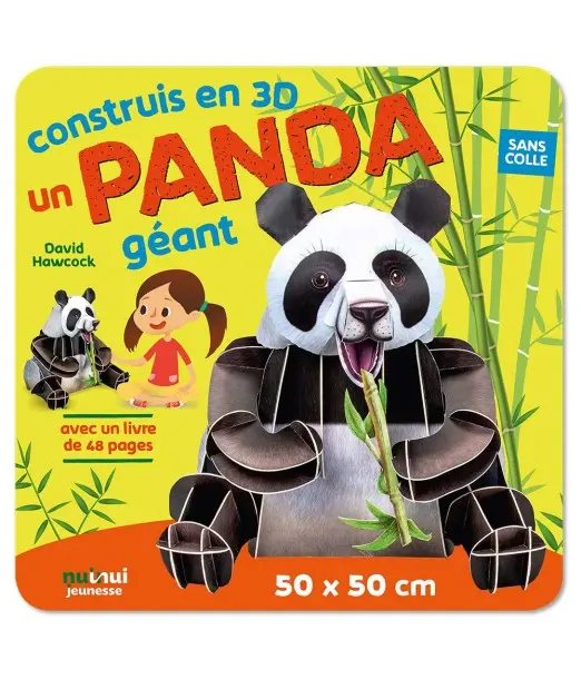 NuiNui Construis en 3D un Panda géant Livres & Activités -