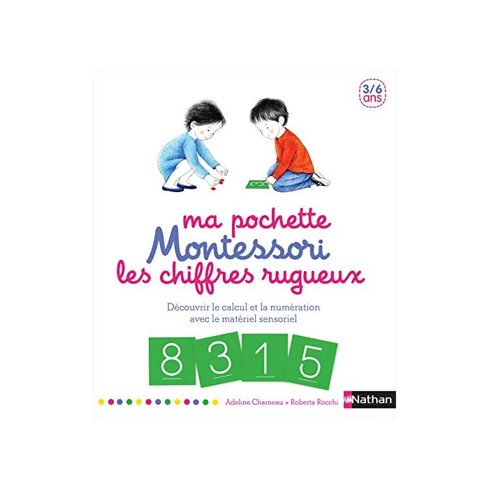 Nathan Ma pochette Montessori Les chiffres rugueux 3 à 6 ans