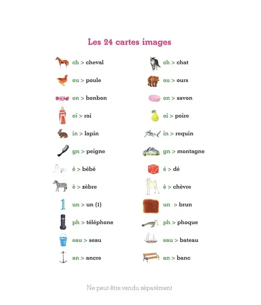 Nathan Ma pochette Montessori des graphèmes rugueux Livres & 2