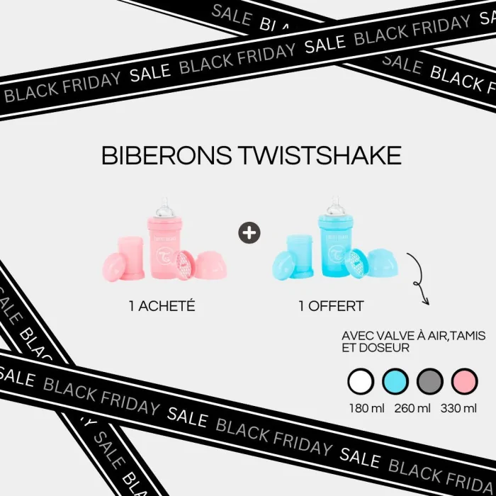 Promo Biberon Twistshake anti-coliques 1 acheté, 1 offert