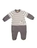 Grenouillère Molletonnée Zèbre | Confortable et Stylée pour Bébé 0-3m