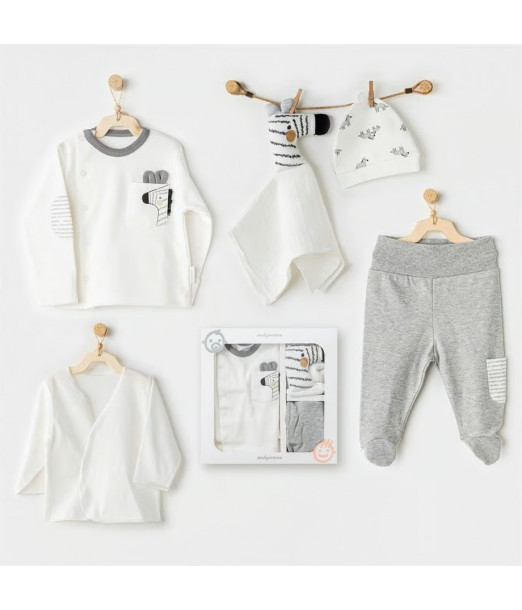 Coffret Naissance 100% Coton 5 Pièces Zèbre Coffret naissance 