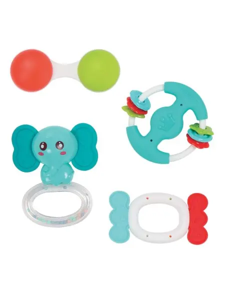 Ludi set of 4 rattles from 3 months