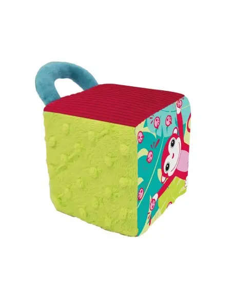 Ludi Cube d'Éveil en Tissus 3m+ Hochet - Ludi Maroc