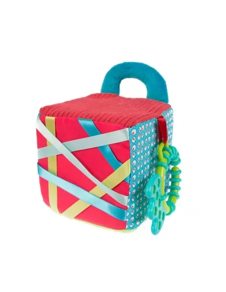 Ludi Cube d'Éveil en Tissus 3m+ Hochet - Ludi Maroc
