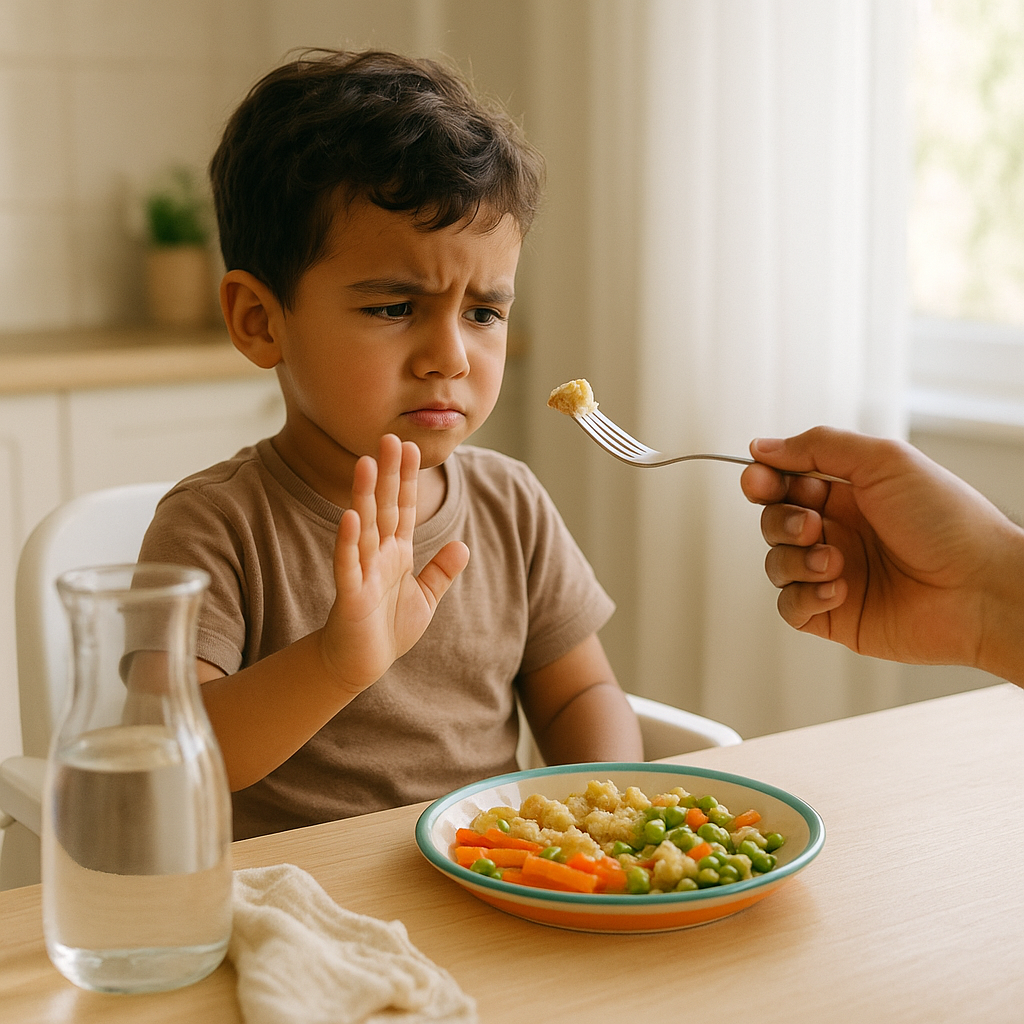 Comment aider un enfant de 4 ans qui refuse de manger à table ?