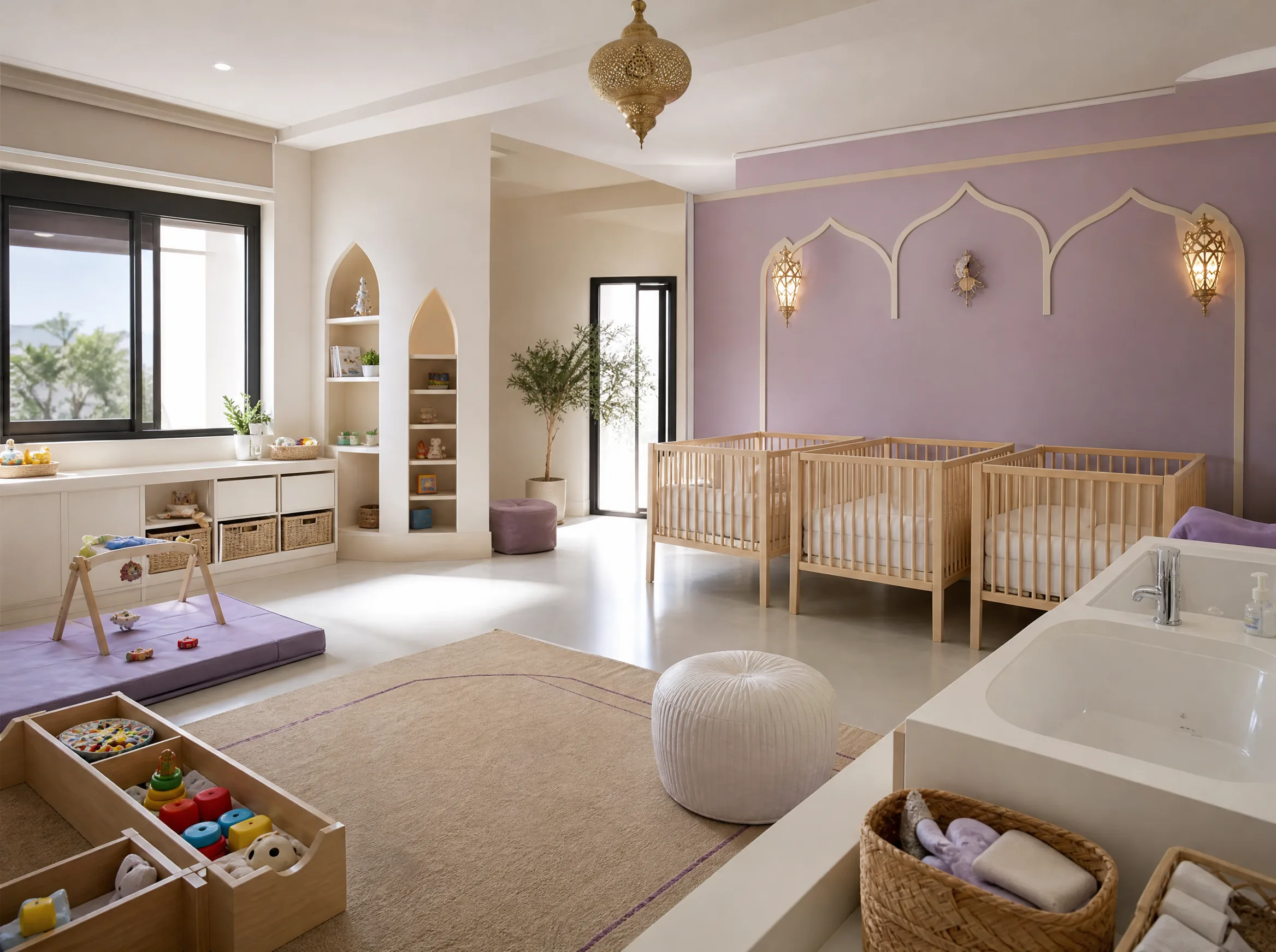 Espace crèche équipé hygiène et éveil