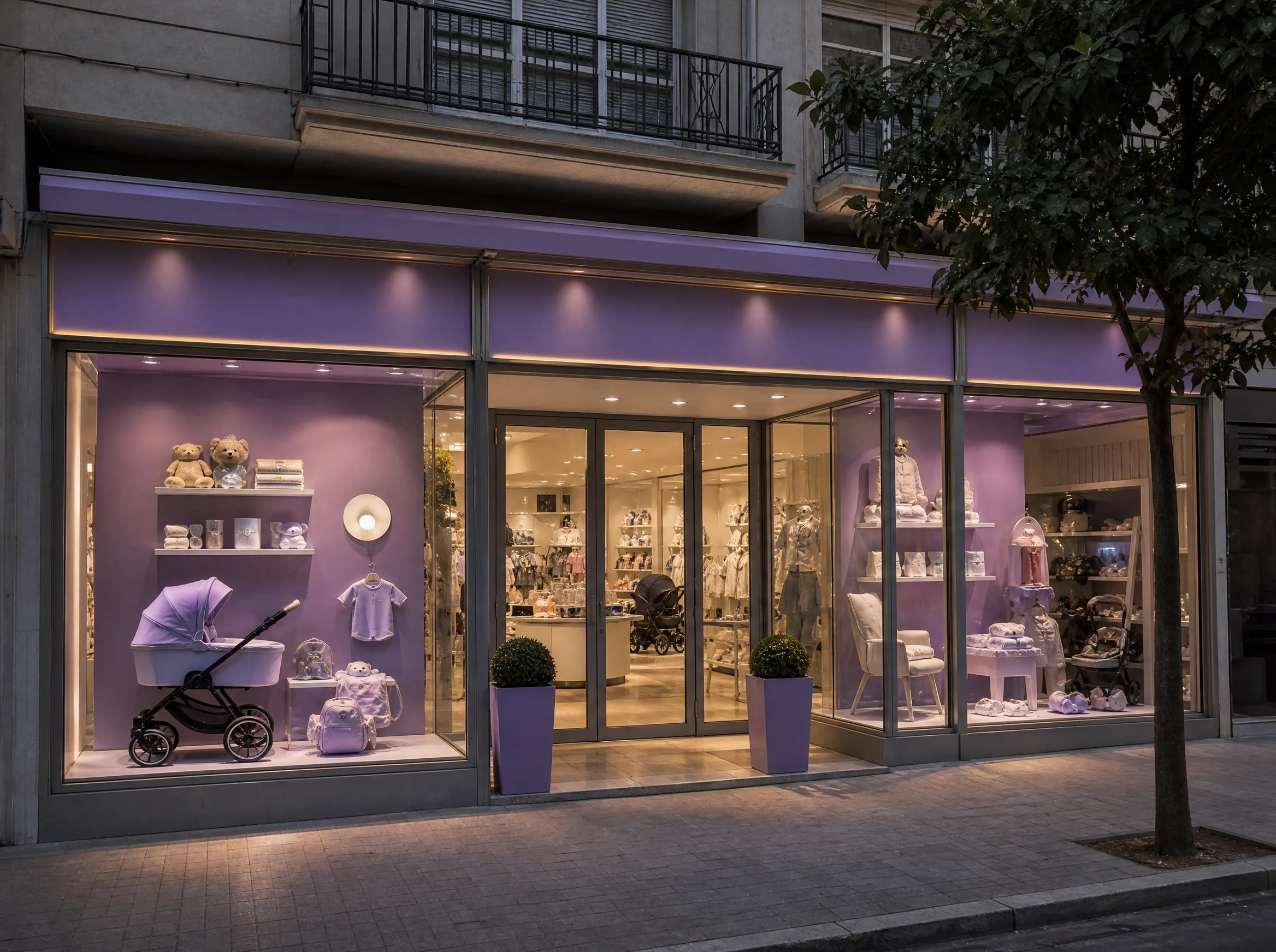 Façade boutique Baby & Mom à Casablanca, Palmier Maarif
